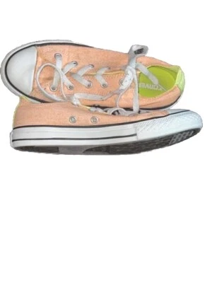 All Star Converse 橙色 Sherbet 热粉色内舌霓虹黄色青少年 2 — 第 1/4 张图片