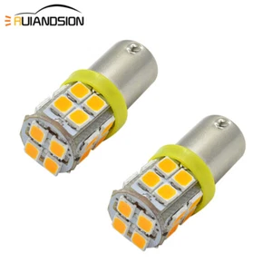 2pcs Amber Yellow BAX9S H6W 2835 20 LED Indicator Dash Light Side Bulb Globe 12V - Picture 1 of 6