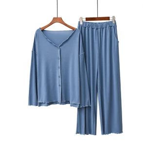 Comfy Loungewear Set for Women Cozy Modal Pajama Set Women's Spa Relaxation Gift - Picture 1 of 12