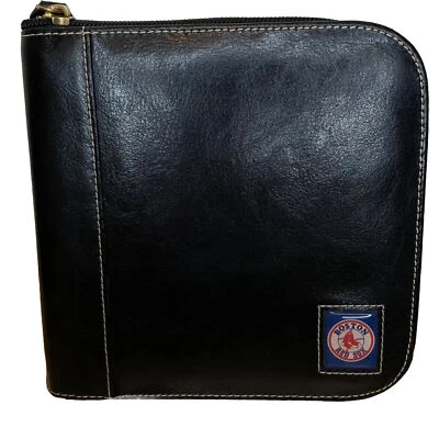 MLB Red Sox Branded Case 10 Disc Video Game CD DVD Blu- Ray Holder Wallet - Image 1 of 4