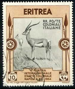 Colonie Italiane Eritrea 1934 2° Mostra d'Arte Coloniale n. 221 usato (m129) - Picture 1 of 1