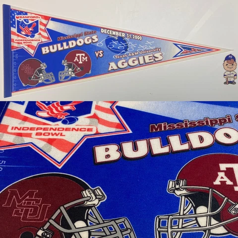 2000 Texas A&M Aggies Mississippi State Bulldogs Pennant 12x30 Football Cover