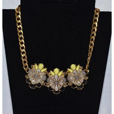 Joan Rivers Jeweled Crystal Flower Bouquet Statement Necklace - Image 1 of 4