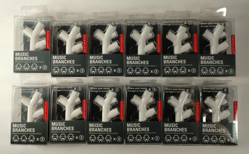 Kikkerland Us005-w White Music Branch 3-way Head Phone Splitter