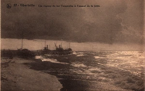 Congo Albertville Les Vagues du Lac Tanganika à l'assaut.. Vintage Postcard B274 - Picture 1 of 2