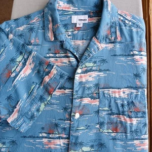 Sonoma Island Multi Camp Shirt M casual button up collared hawaiian flamingo - Picture 1 of 13