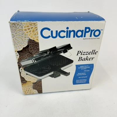 Cucina Pro Doble 5" Tradicional Pizzelle Waffle Panadería Antiadherente 220-05NS Foto 1 de 4