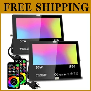 Customizable 50W RGBW Outdoor Floodlights - Picture 1 of 9
