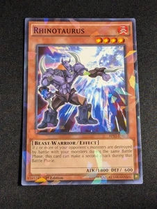 Yugioh - Rhinotaurus BP03-EN076 1st Edition Shatterfoil Rare NM - Picture 1 of 2