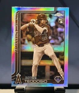 2025 Topps Chrome Bryce Teodosio Sepia Refractor Rookie RC #198 Angels - Imagen 1 de 2