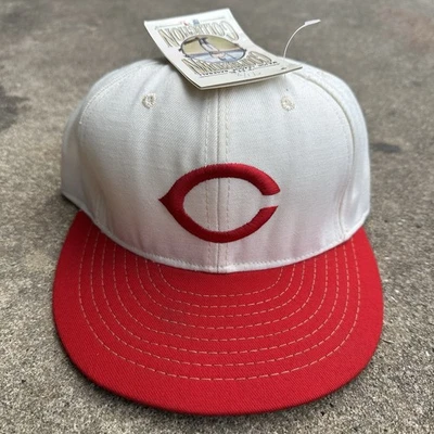 Vintage Cincinnati Reds Annco Fitted Hat Cap 7 1/8 80s 90s USA made throwback  - Image 1 of 4