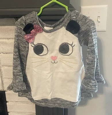 Kids cat face Long Sleeve Shirt - Image 1 of 4