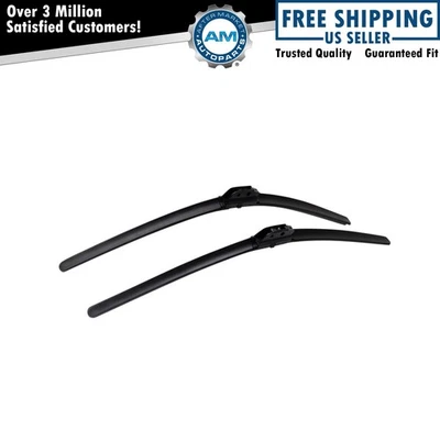Windshield Wiper Blades 22 & 22 Inch Silicone Coated & Water Repellent Wipers - Изображение 1 из 4