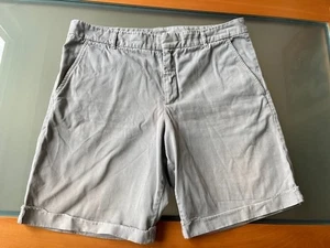 Designer Band Of Outsiders Men 100% Cotton Grey Cuffed Shorts size US 34 - Picture 1 of 8