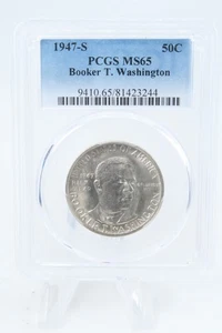1947-S PCGS MS65 Booker T. Washington Classic Commemorative Half Dollar 50C - Picture 1 of 2