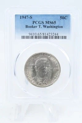 1947-S PCGS MS65 Booker T. Washington Classic Commemorative Half Dollar 50C - Image 1 of 2