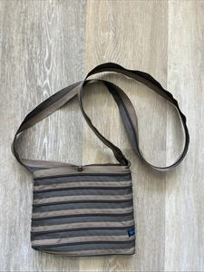 Brown Zip-It Tote Bag Purse Two Tone Eco Friendly Vintage EUC Long Straps - Picture 1 of 6