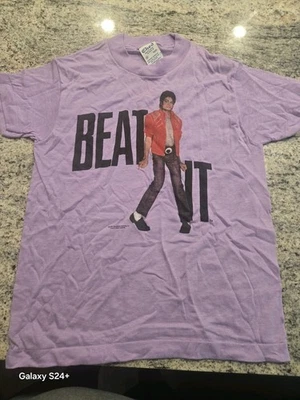 Rare Vintage 80s Michael JacksonBeat It 1984 T Shirt Youth Large Kids - Image 1 of 3