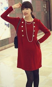 Woman Ladies Mum to Be Maternity Pregnant Shift Tunic Warm maternity Dress - Picture 1 of 1