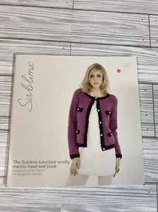 Sublime Sirdar Knitting Pattern Book Luxury Woolly Merino 18 Designs Book 627 - Imagen 1 de 10