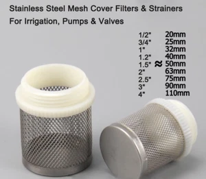 Edelstahl Gitterabdeckung Filter & Siebe für Bewässerung, Pumpen & Ventile - Picture 1 of 5