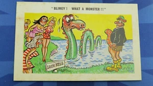 Comic Postkarte 1960er Jahre Loch Ness Innuendo Scotsman Kilt BLIMEY! WAS FÜR EIN MONSTER! - Bild 1 von 2