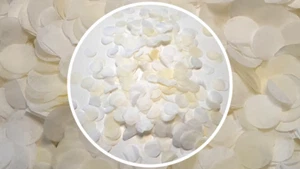 Biodegradable Wedding Tissue Paper Confetti - White and Cream - Picture 1 of 6