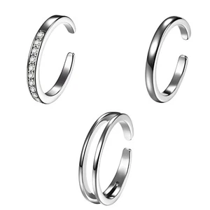 925 Sterling Silber Damen Zehenring offen verstellbar Sommer Strand Fußschmuck - Bild 1 von 16