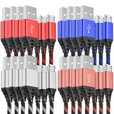 4-Pack Braided Charge Cord Charging Micro USB Cable For Motorola Moto E4 E5 Plus