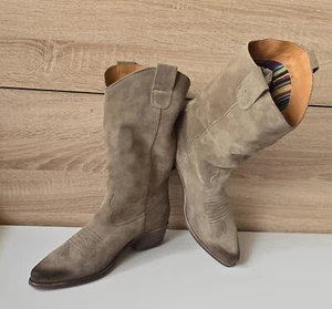 Botas de vaquero Felmini Wide Fit botín de motorista gris plomo talla 7,5 = 41 - Imagen 1 de 12