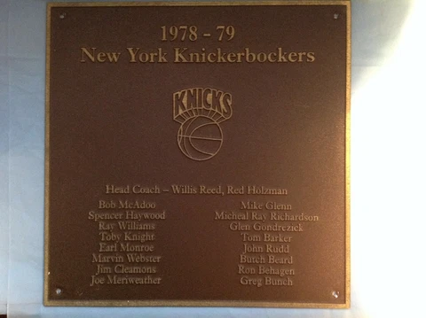 1978-79 NEW YORK KNICKS Authentic Team Roster Plaque NBA-STEINER COA 8" x 8" Cover