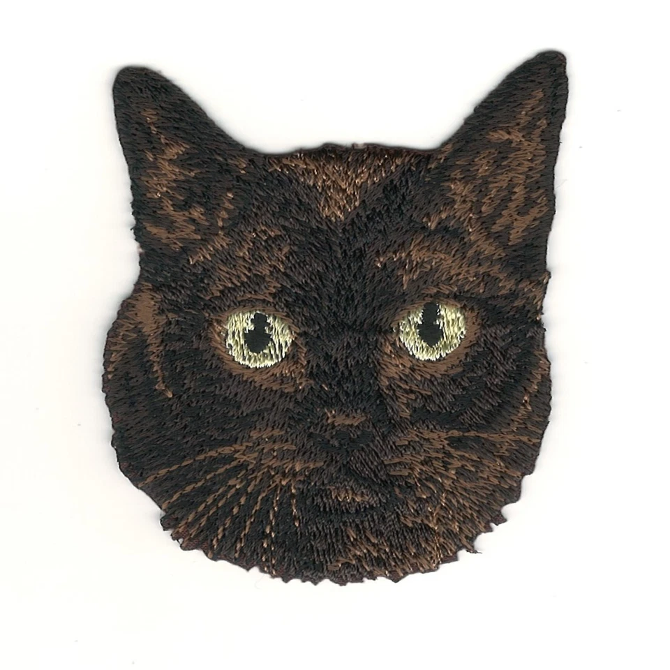 Brown Burmese Cat Patch Embroidered Iron on Sew on Cut out - Image 1 of 1