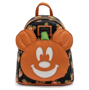 Mini Mochila Loungefly Disney Mickey Mouse Jack-o-Lantern Pumpkin Glow Cosplay - Imagen 1 de 7