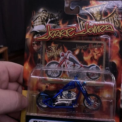 Jesse James West Coast Choppers CHERRY CFL Motorcycle Bike Blue 1/31 Diecast - Image 1 of 3