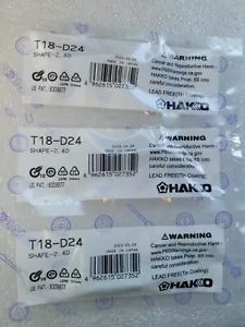 3 STCK. ORIGINAL T18-D24 Meißel Lötspitze, 2,4 mm für Hakko FX-8801 Bügeleisen - Bild 1 von 2