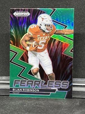 2023 Panini Prizm Draft Picks - Fearless Green Prizm #F-21 Bijan Robinson (RC) - Image 1 of 4