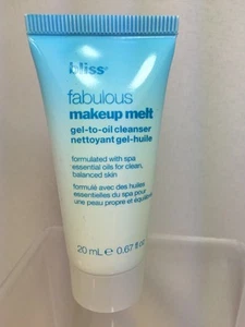 bliss Fabulous Makeup Melt Gel To Oil Cleanser Travel Sz .67 Oz ! - Picture 1 of 2