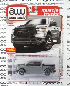 Auto World 2024 R4 Muscle Trucks: Ceramic Gray 2023 RAM 1500 REBEL LUNAR Edition - Picture 1 of 9