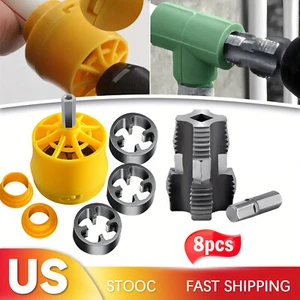 PVC Thread Maker Tool for Electric Drill Pipe Threader Kit and 1/2 Inch 3/4 Inch - Picture 1 of 17