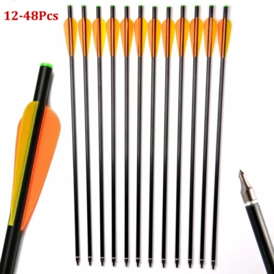 12-48件装20英寸射箭玻璃纤维轴弩螺栓箭用于狩猎射击 — 第 1/4 张图片