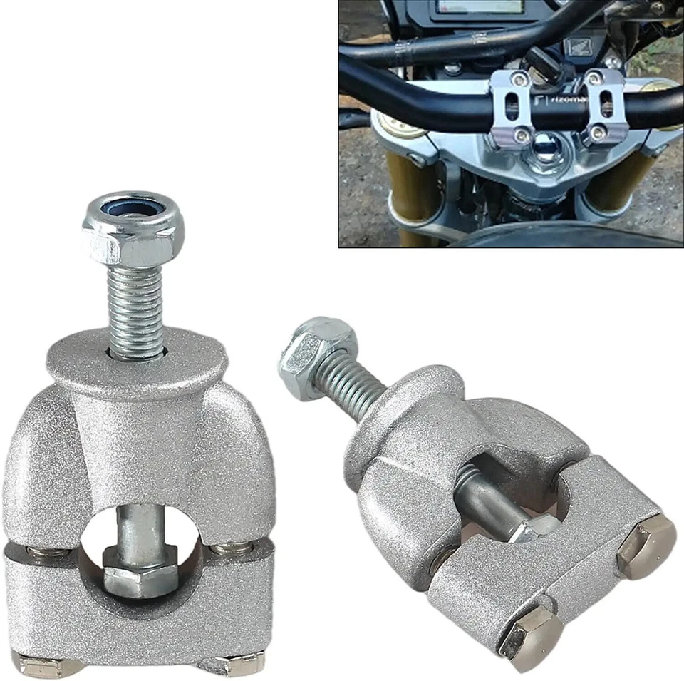 Adaptador de abrazaderas de montaje elevadores de manillar de 22 mm 7/8" para motocicleta ATV moto de cross Foto 1 de 4