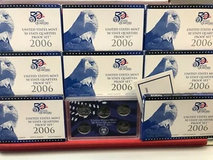 8 Set LOT of 2006-S ORIGINAL Proof Quarter Sets w/Boxes - Picture 1 of 1