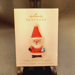 HALLMARK KEEPSAKE ORNAMENT - COOKIES & COCOA FOR SANTA - 2008 - Picture 1 of 4