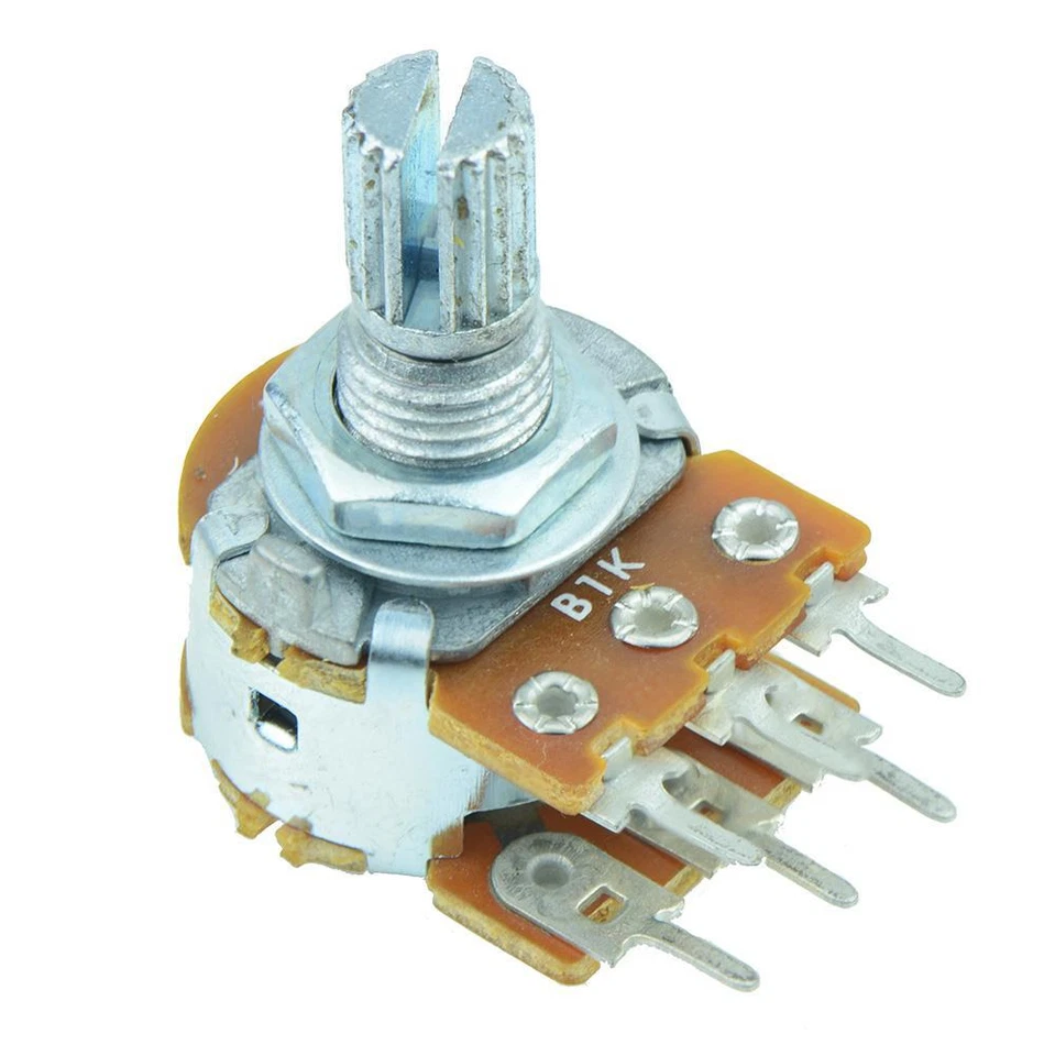 22K Logarithmic 16mm Stereo Splined Potentiometer - Image 1 of 1