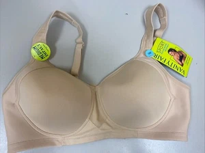 Vanity Fair Women's Full-Figure Wireless Sports Bra 71500 Nuetral NWT - Picture 1 of 9