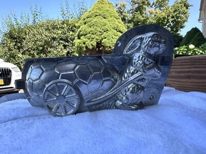 Antique Chocolate Mold Bunny Pulling Cart With Egg 8” Large (S) - Picture 1 of 14