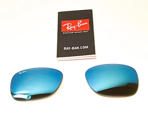 2 Ray Ban Kunststoff Brillengläser Justin 4165 622/55 braun verspiegelt blau Neu - Bild 1 von 3