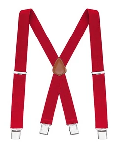 Buyless Fashion Suspenders for Men 48" Elastic Adjustable Straps 1 1/4" X Back - Picture 1 of 98