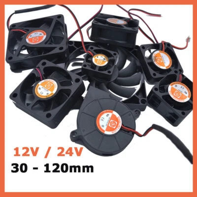 Small PC Computer Cooling Fan 30mm 40mm 50mm 60mm 70mm 80mm 90mm 120mm 12V 24V - Image 1 of 4