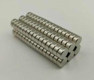 DEINEMAGNETEN 10 Stück Neodym Ø7x3mm Runde Starkmagnete (Scheibenmagnete) NdFeB Supermagnete